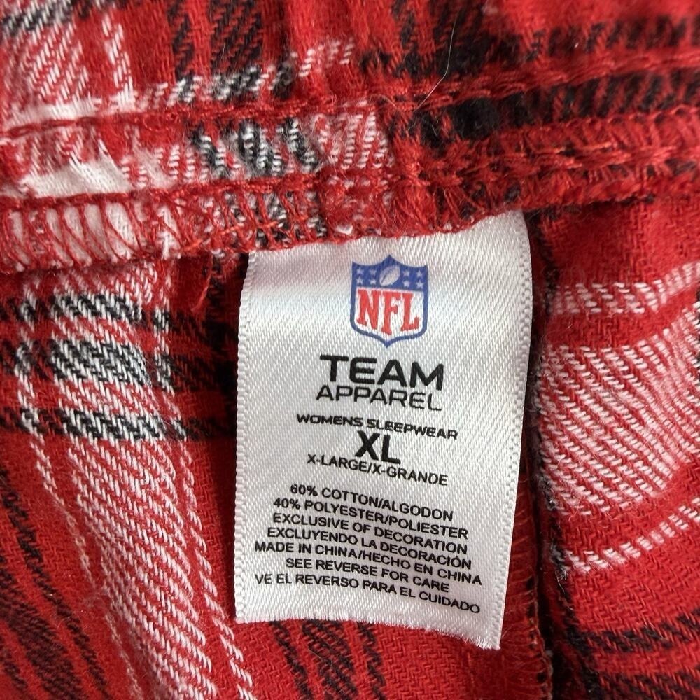 Kansas City Chiefs Women's XL Pajama Lounge Pants Red Plaid NFL Team Apparel - Picture 5 of 8